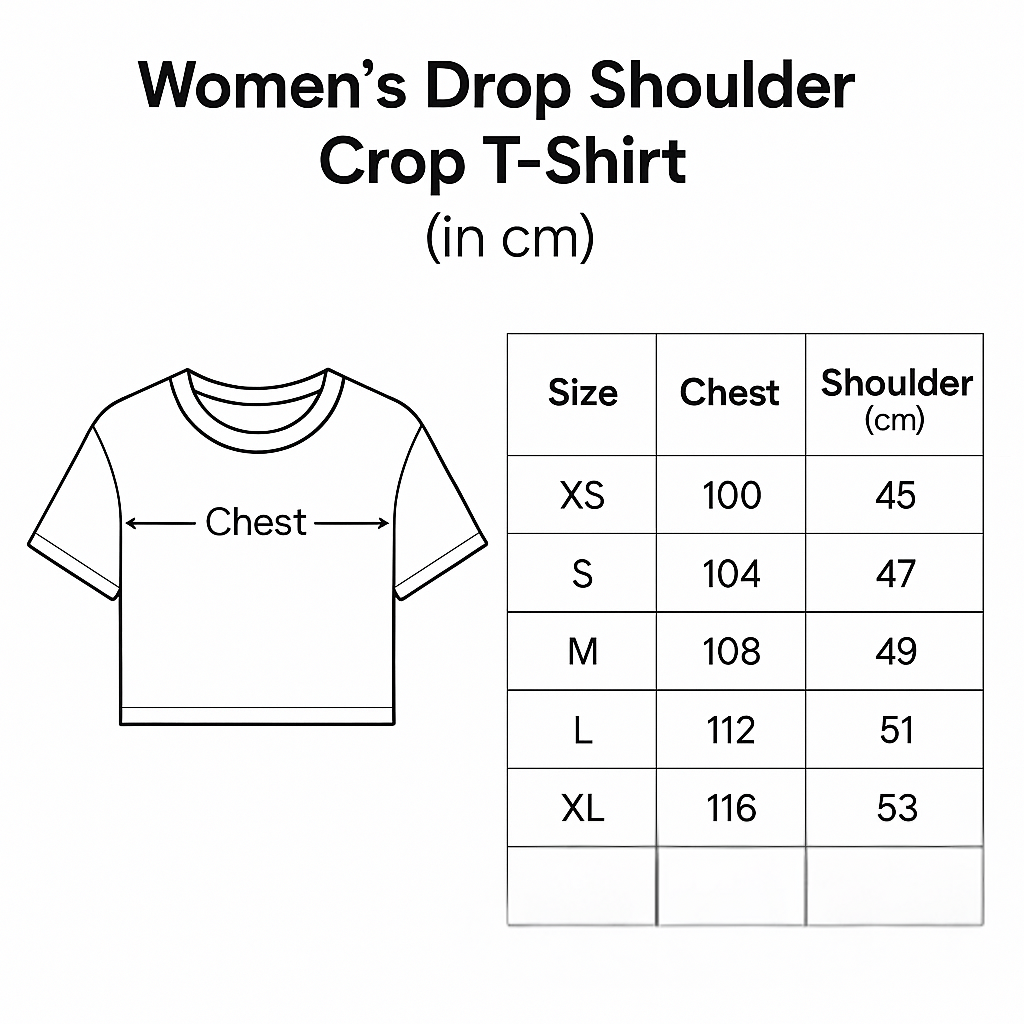 Women's Drop Shoulder Crop T-shirt