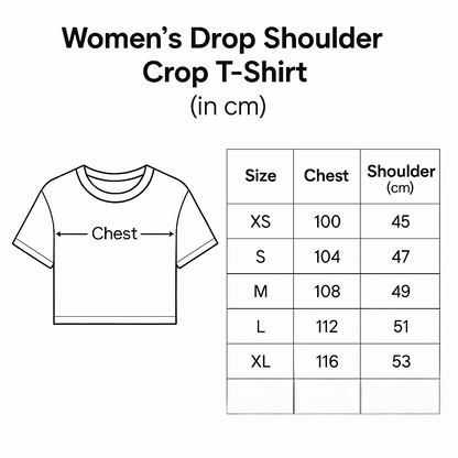 Women's Drop Shoulder Crop T-shirt